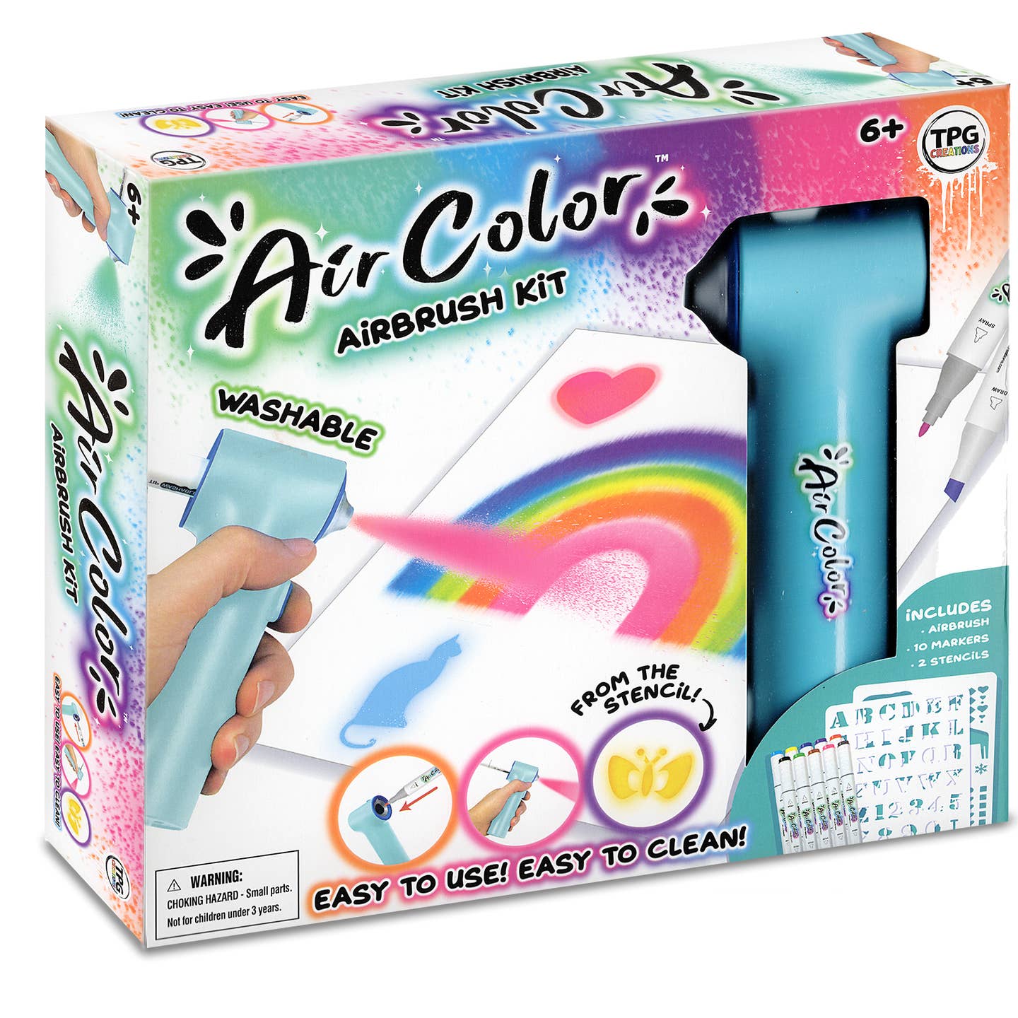 Aircolor Airbrush Kit (Includes Markers & Stencils)