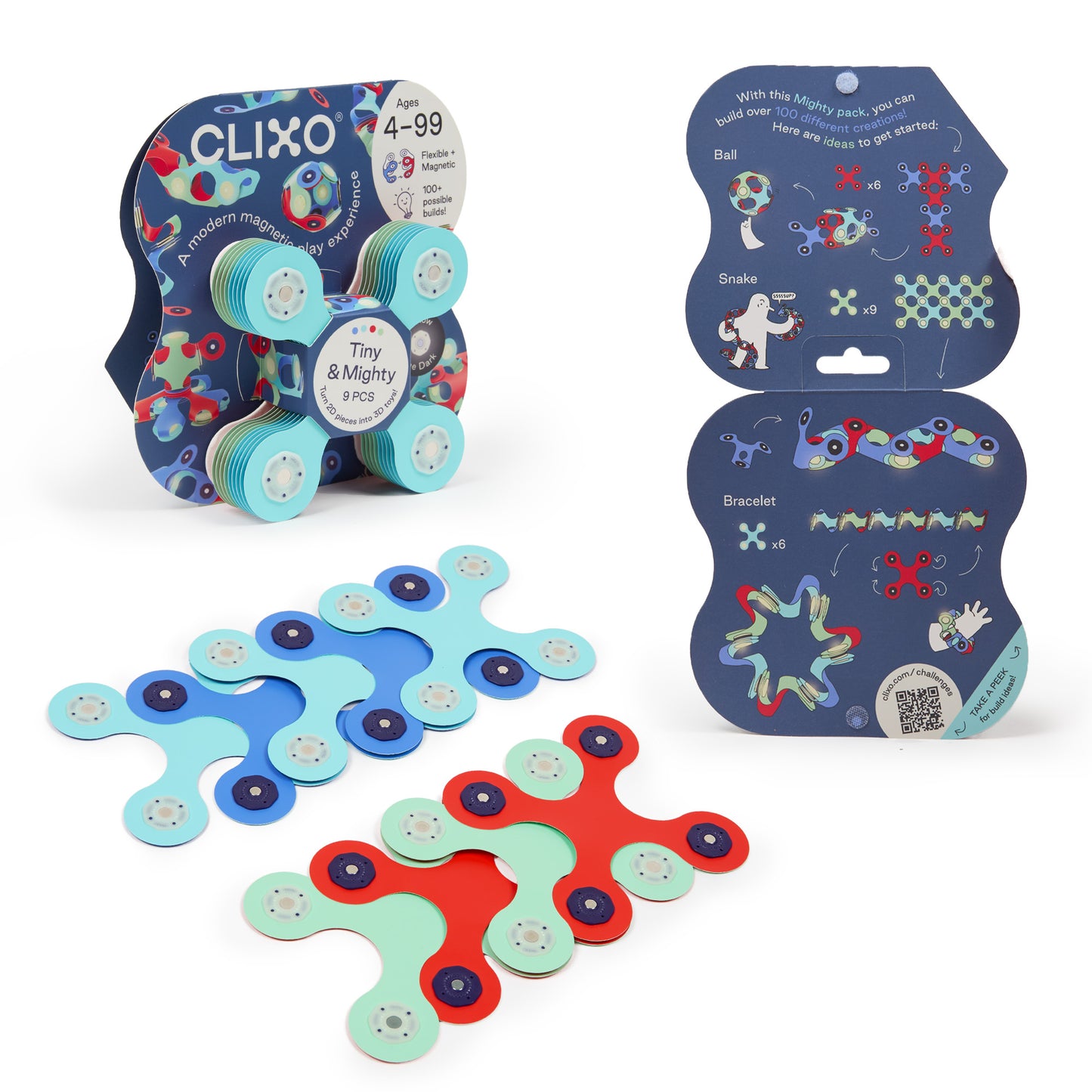Clixo Tiny & Mighty Magnetic Building Set - Marine Pack