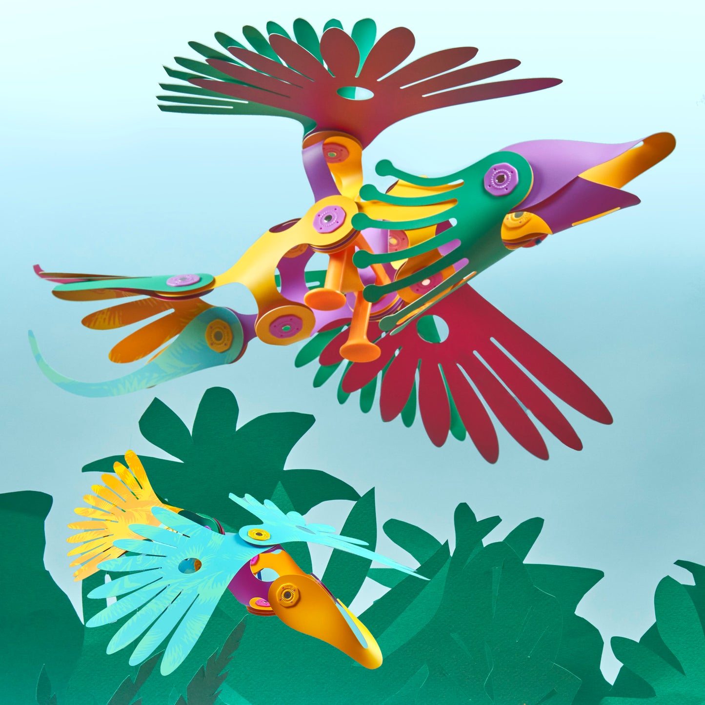 Clixo Tropical Birds Magnetic Building Set