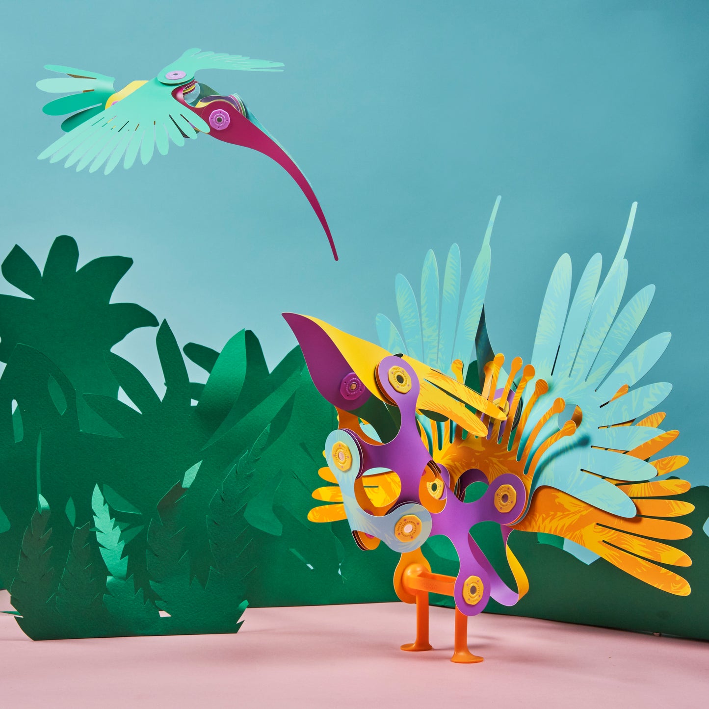 Clixo Tropical Birds Magnetic Building Set