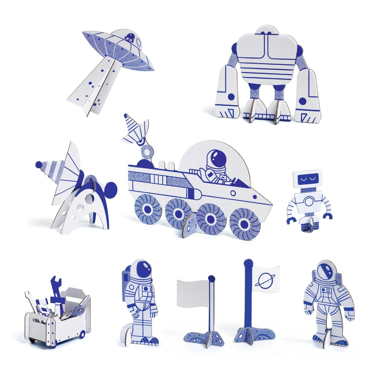 DJECO Space Rocket Color. Assemble. Play. DIY Craft Kit