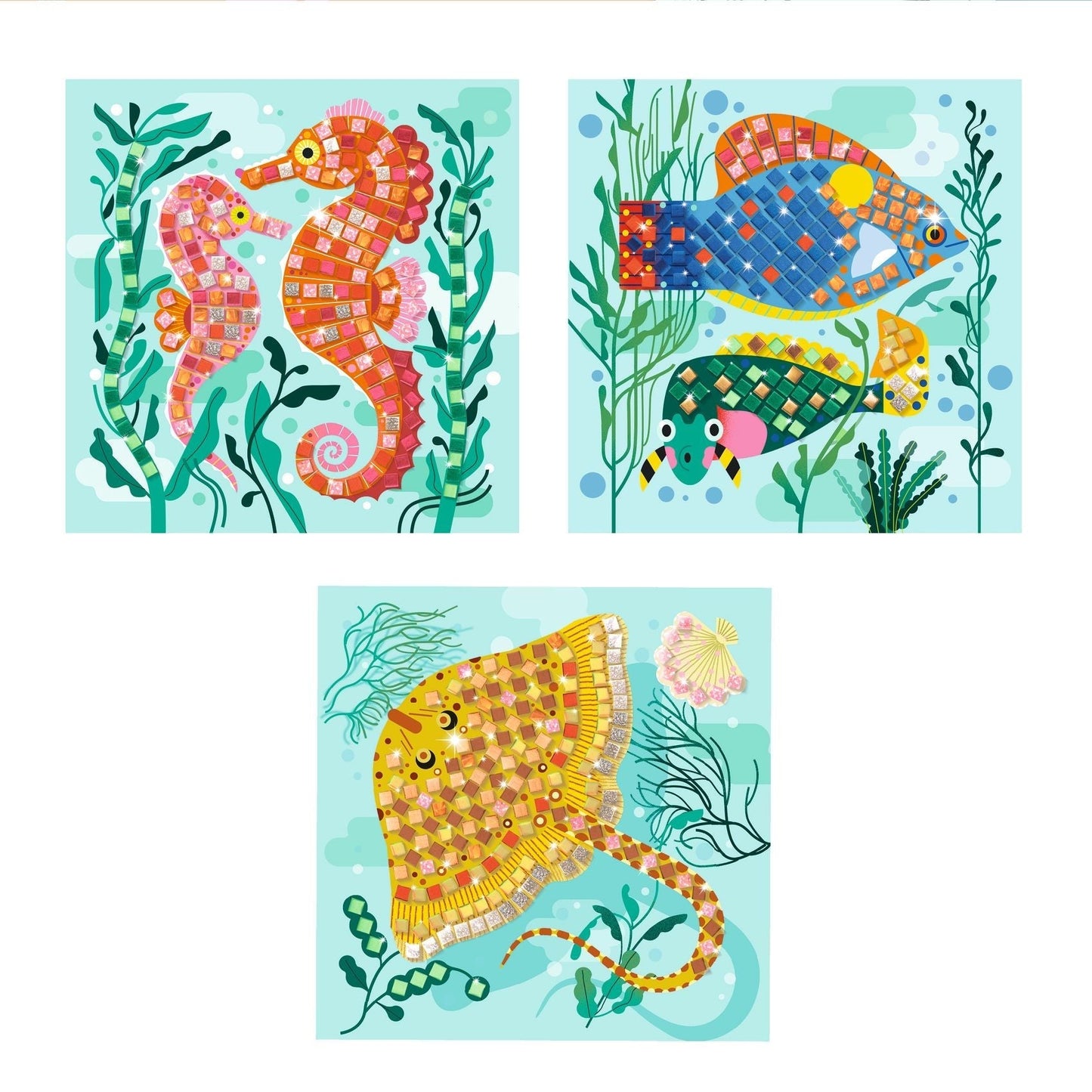 DJECO Caribbean Mosaic Collage Craft Kit