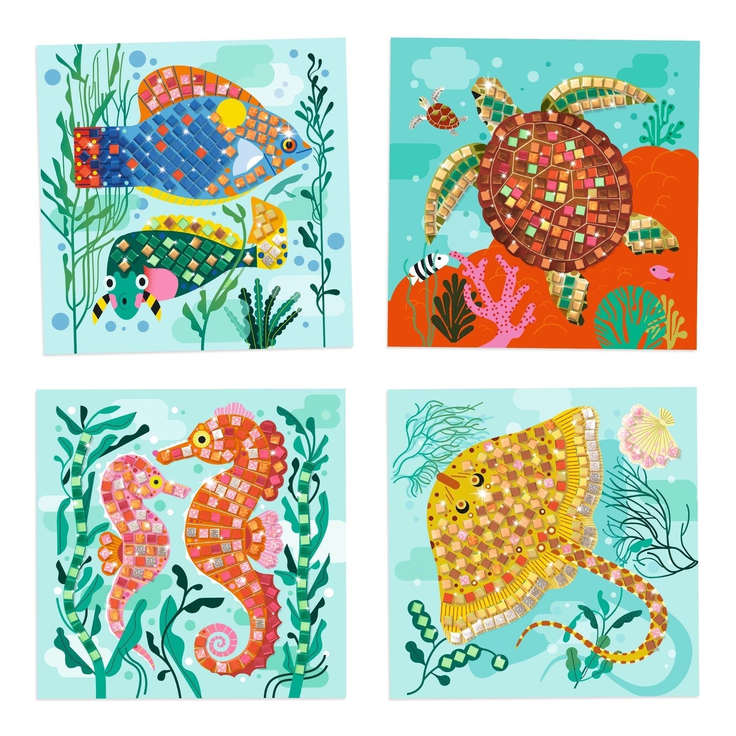 DJECO Caribbean Mosaic Collage Craft Kit
