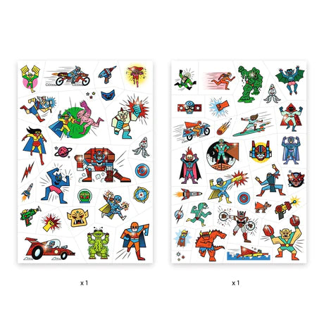 DJECO Heros vs Villains Temporary Tattoos