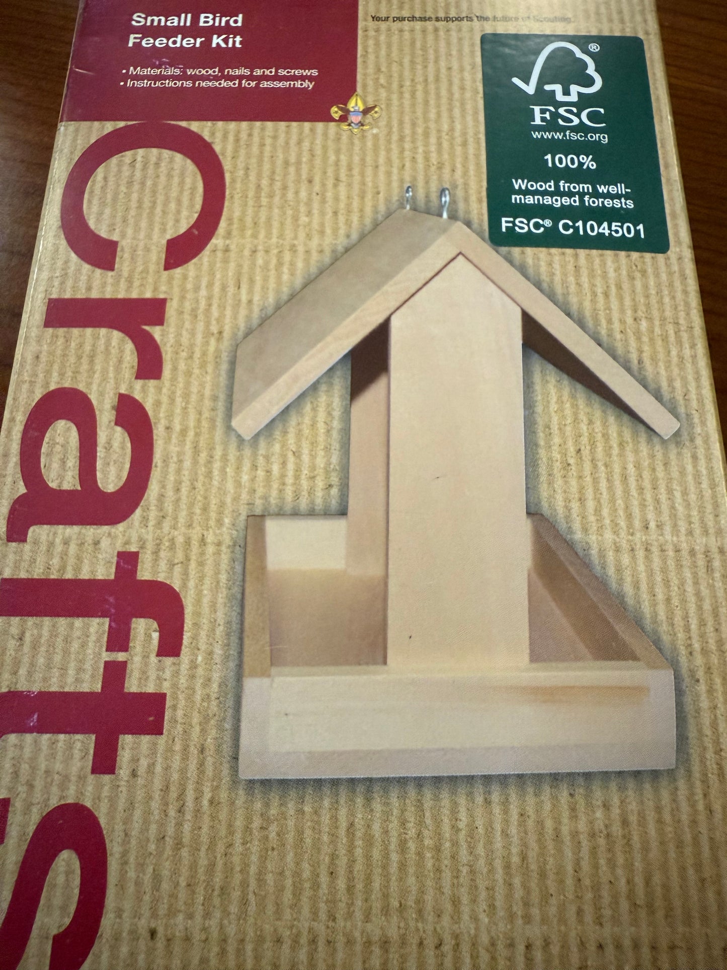 Birdfeeder Woodworking Craft Kit, Small