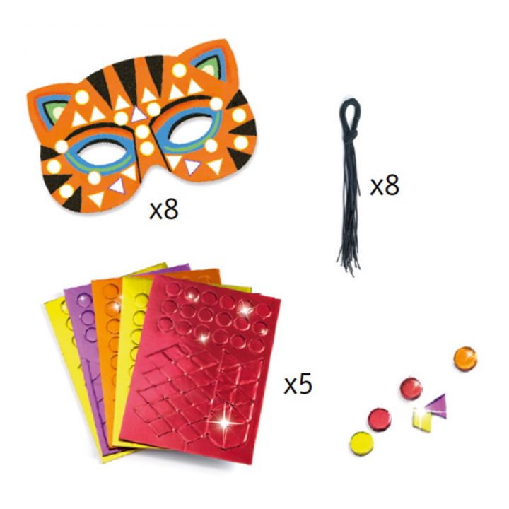 DJECO Jungle Animals DIY Masks Craft Kit