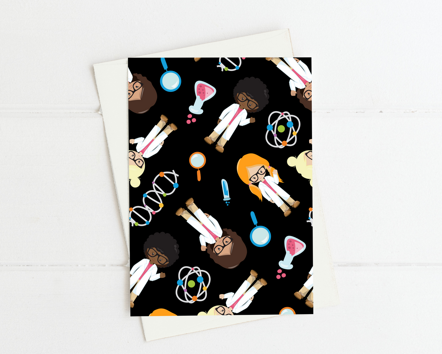 Girls in STEM - Cute Science Greeting Card