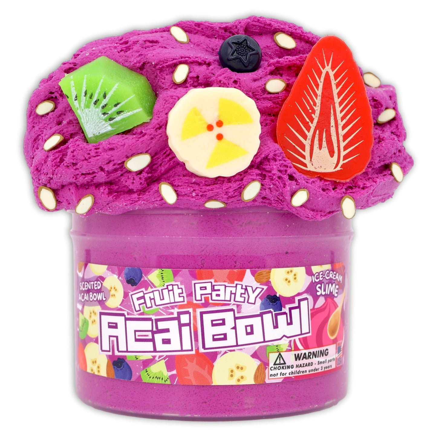 Acai Bowl Fruit Party Slime by Dope Slimes