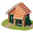 Teifoc House Tile Roof Brick Construction Set - 207 Pc.