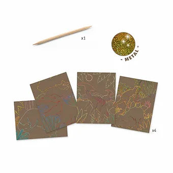 When Dinosaurs Reigned Metallic Scratch Card Activity Set