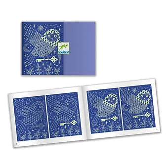 At Night Glow-in-the-Dark Scratch Card Activity Set