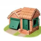 Teifoc House Tile Roof Brick Construction Set - 207 Pc.