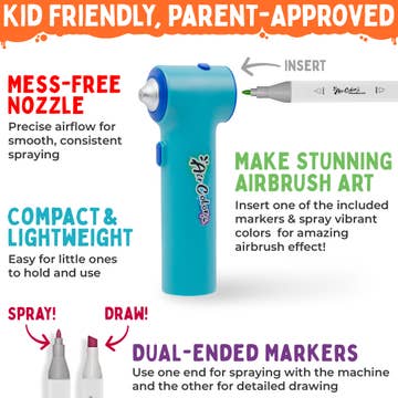Aircolor Airbrush Kit (Includes Markers & Stencils)