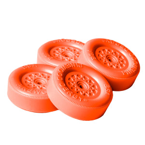 Pinewood Derby Orange Wheel & Axles