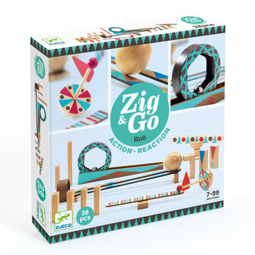 Zig & Go 28 pc Chain Reaction Construction Set - Roll