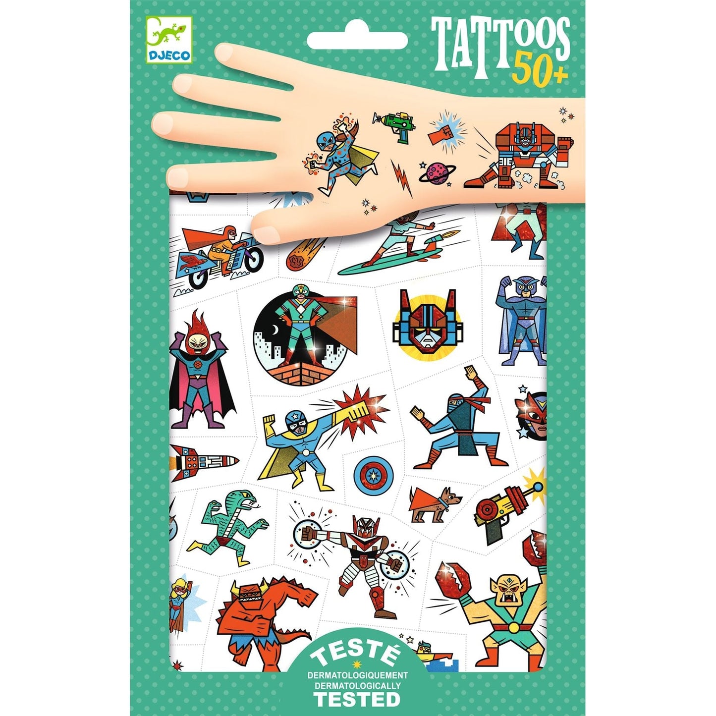 Heros vs Villains Temporary Tattoos