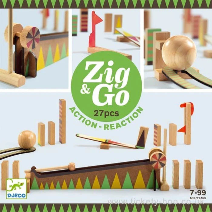 Zig & Go 27 pc Chain Reaction Construction Set - Big Ball